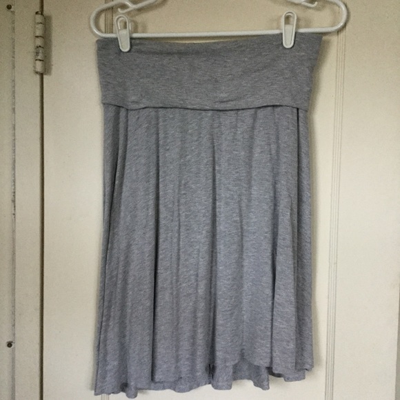 Fighting Eel Dresses & Skirts - Fighting Eel grey rollover top mid-length skirt